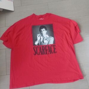 SCARFACE Universal City Studio T-Shirt Men’s 5X Red Movie Cotton Crew Neck Tee